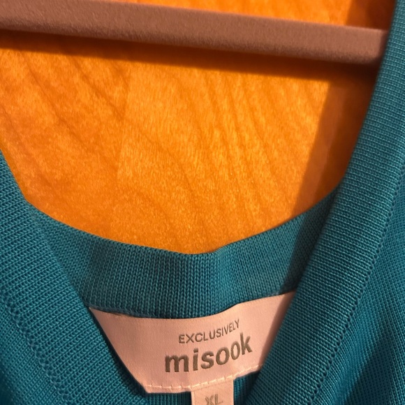 Misook Teal Ribbed Knit Cardigan and Shirt - Picture 6 of 6